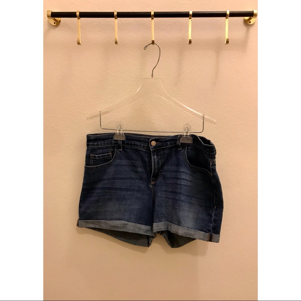 Old Navy Women's Blue Jean Shorts Mid Rise Size 12